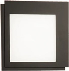 Applique LED in metallo Nero 24x24 cm e diffusore in acrilico PASSPARTOU