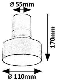 Rabalux 71321 - Plafoniera LED OVIDIA LED/10W/230V 3000K nera