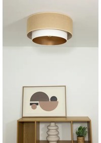 Plafoniera SARTA 1xE27/60W/230V diam. 45 cm bianco/iuta