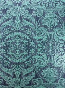Matthew Williamson Carta da parati Orangery Lace - Midnight/ Metallic Jade