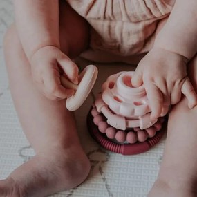 Piramide impilabile con massaggiagengive, rosa