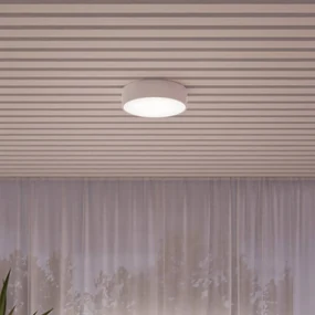 TEMAR LIGHTING Plafoniera Cleo, Ø 50 cm, IP54, bianco, metallo, E27