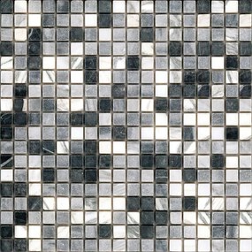 Mosaico pietra Miscela Grigia grigio, 10 pezzi