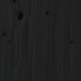 Giroletto nero in legno massello 150x200 cm 5ft king size