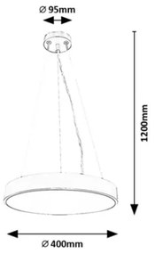 Rabalux 71040 - Lampadario LED TESIA 36W 230V 4000K argento