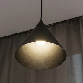 Lampada a sospensione su cavo ETNA II 1xE27/15W/230V Ø 25 cm nera