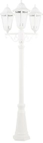 Lampione da giardino, Monza H 225 cm, bianco, IP44 INSPIRE