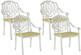 Set di 4 sedie da giardino bianco ANCONA Beliani
