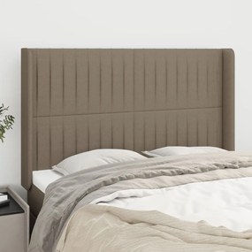 Testiera Ad Orecchio Tortora 147x16x118/128 Cm İn Tessuto /