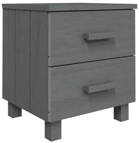 Comodino hamar grigio scuro 40x35x44,5 cm in legno di pino