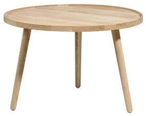 Tavolino rotondo in legno di quercia in colore naturale ø 70,5 cm Ebern - Villa Collection