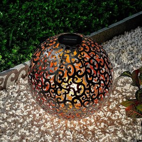 Lindby Eduta lampada LED solare argento-oro