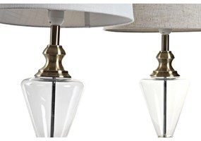 Lampada da tavolo Home ESPRIT Bianco Beige Metallo Cristallo 35 x 35 x 69 cm (2 Unità)