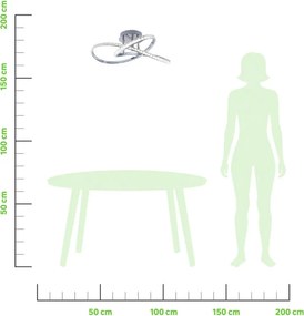 Plafoniera LED Kim Ø 58 cm cromo IP20 bianco naturale NOVECENTO