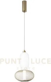 Lampadario a sospensione led inkas oro in vetro 18w 1860lm cct 3000...