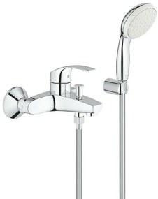 Miscelatore vasca doccia cromo Grohe Eurosmart completo di doccetta