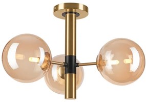 Lampadario a sospensione con supporto rigido ROLLO 3xG9/5W/230V oro/fumé beige