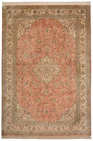 Cashmere Silk Tappeto 200x290 Beige (Indian) Annodato A Mano
