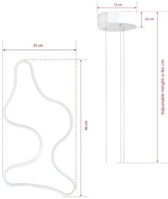 Lampadario a sospensione con cavo ARTISAN LED/36W/230V 4000K bianco