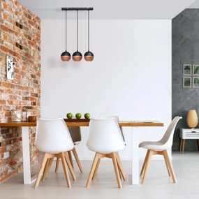 Lampadario LED a sospensione con filo MIDWAY 3xGU10/4,8W/230V nero/rame