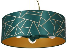 Lampadario su corda ZIGGY 3xE27/60W/230V verde/oro