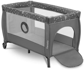 Lionelo - Lettino da viaggio STEFI PLUS Grigio/Bianco