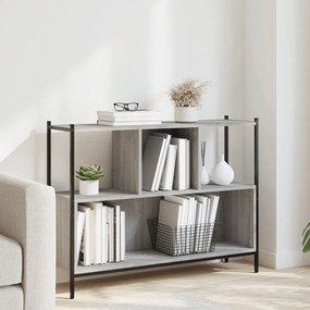 Libreria grigio sonoma 102x28x77,5 cm in legno multistrato