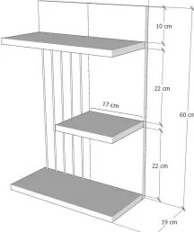 Mensola a muro KINIK 60x40 cm bianca