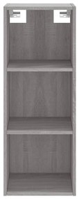 Credenza Grigio Sonoma 34,5x34x180 cm in Legno Multistrato