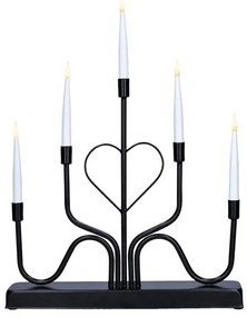 Solight 1V280 - Portacandela natalizio a LED 5xLED/2xAA bianco caldo