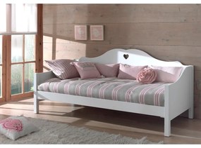 Letto per bambini in legno di pino bianco con letto estraibile con contenitore 90x200 cm AMORI - Vipack