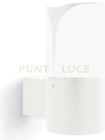 Ges713- applique 1 luce attacco e27 ip44 classe1 colore bianco h.18cm