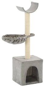 Albero per gatti con tiragraffi in sisal 105 cm grigio