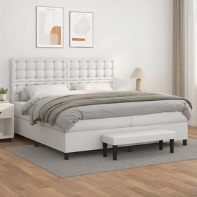 Giroletto A Molle Con Materasso Bianco 200x200cm İn Similpelle /