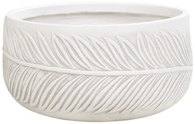 Vaso da fiori argilla bianco sporco 35 x 35 x 19 cm FTERO Beliani