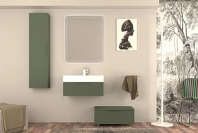 Mobile da bagno sotto lavabo BADEN HAUS Modula verde laccato opaco L 70 x H 25 x P 44 cm 1 cassetto, lavabo non incluso