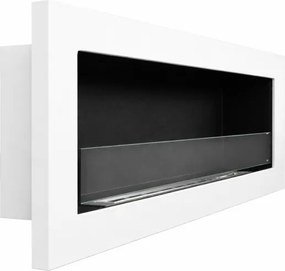 Camino a bioetanolo da incasso parete biocamino 120x40 LIVORNO 120 Bianco