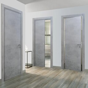 Porta battente Naos grigio L 80 x H 210 cm reversibile