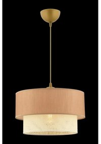 Lampadario a sospensione su cavo ECHO 1xE27/60W/230V marrone/crema