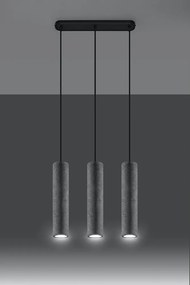 Lampadario grigio in calcestruzzo Fadre – Sollux