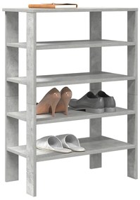 Scarpiera Grigio Cemento 61x32x87,5 Cm İn Legno Multistrato /