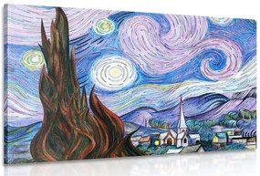 Quadro su tela – Riproduzione Notte stellata - Vincent van Gogh