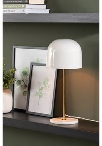 Lampada da tavolo bianca con paralume in metallo (altezza 50 cm) Manta - Leitmotiv