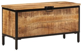 Scatola portaoggetti 82x30x43 cm legno massello di mango grezzo