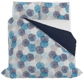 Parure copripiumino matrimoniale blu Soffioni Datex