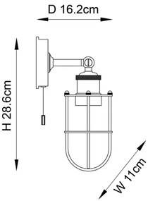 Endon 99952 - Applique da bagno CREW 1xE27/6W/230V IP44 ottone