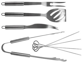 Set di 8 utensili per grigliare e custodia per grigliare, lunghezza 34,5 cm - Orion