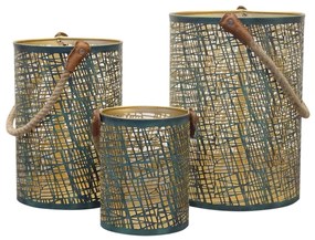 MOMOKO - set di 3 lanterne in metallo