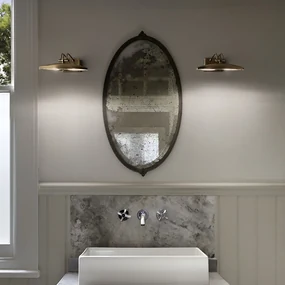 Applique Contemporanea Mirror-20 Metallo Ottone Brunito 2 Luci G9 3W 3000K