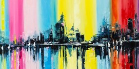 Stampa su tela – Pittura a olio della città